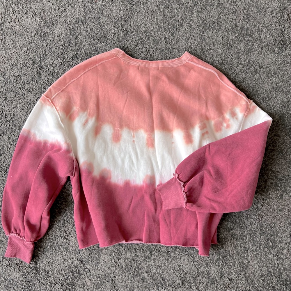 wildfox olivia ruby dove tie dye fleece sweatshirt - Picture 4 of 6
